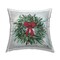 Traditional Holiday Wreath Design by Kate Sherrill Outdoor Printed Pillow